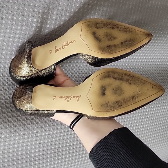 Sam Edelman Opal Metallic  Pumps Size 8.5 - Picture 5 of 6